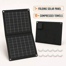 Curear Foldable Charging Pad + Ten Compressed Towels, ABS Plastic Generator And Portable Power Source - Foldable Charging Pad + Ten Compressed Towels - View 11