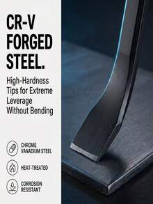 Multi-Purpose Heavy-Duty Pry Bar With Thickened Striking Cap And Non-Slip Handle, Durable Chrome Vanadium Steel Automotive Repair Hand Tool For Repairing, Dismantling And Pulling Nails, Prying Car Tires, Moving Metal Molds And Repairing Heavy Machinery, Ideal Multi-Function Gift For Men - Multiple Styles - View 8