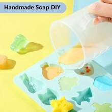 Transparent Measuring Cylinder, Graduated Plastic Measuring Cup With Handle For Kitchen Laboratory, 250ml 500ml, 2 Pieces - Multicolor - View 5