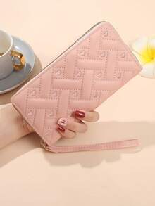 Dompet Panjang Wanita, Desain Hati Kotak-kotak Minimalis, Dompet Koin dengan Banyak Slot Kartu, Cocok untuk Penggunaan Sehari-hari dan Hadiah Liburan - MultiWarna - View 10
