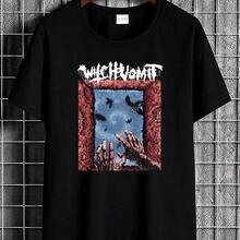 T-Shirt Witch Vomit Poisoned Blood Remake | T-Shirt Death-Metal-Band TE5647, lässiger Rundhalsausschnitt, nicht dehnbarer Stoff, kurze Ärmel, für alle Jahreszeiten, bequem, weich und elegant, Kleidung - Schwarz - Übersicht 1