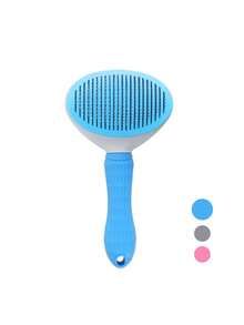 Pet Grooming Tool: Self-Cleaning Slicker Brush For Long-Haired Cats And Dogs – Removes Loose Fur And Undercoat - View 12