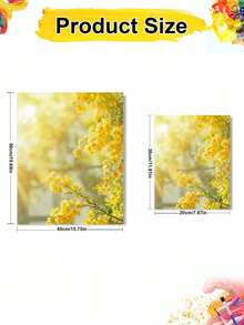 8x12/16x20英吋 美麗黃色春季花卉DIY數字油畫畫布手工藝 成人居家裝飾牆面藝術節日禮物 無框個性化放鬆創意繪畫套裝手工藝組 - 套裝 - 查看 2