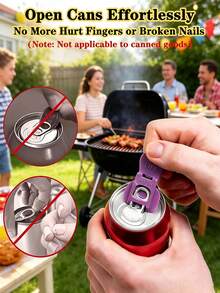 1/5pcs Colorful Can Opener And Leak-Proof Beverage Cap, One-Handed Operation Can Opener, Reusable Protective Cover, Suitable For Beer, Soda And Aluminum Cans, Perfect For Parties, Barbecues, Camping And Travel - Multicolor - View 5