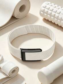 5.0/MG SuperKnit Bicep Band – Compatible With 5.0/MG – Comfortable, Fitness Accessory For 24/7 Activity, Sleep, Recovery Tracker - White - View 5
