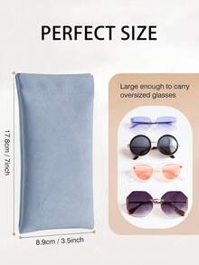 4pcs Soft PU Glasses Storage Bag, Portable Squeeze-Type Eyeglass Case, Unisex, PU Leather Glasses Pouch, Minimalist Solid Color Scratch-Resistant Eyewear Organizer, Eyewear Accessories, Glasses, Reading Glasses, Myopia Glasses, Suitable For Outdoor Sports, Travel, Back To School, Travel Essentials, Travel Bag, Holiday & Study Supplies, Women Glasses - Multicolor - View 3