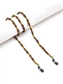 1/2pcs Personalized Beaded Glasses Chain, Fashion Round Bead Glasses Lanyard, Anti-Drop Glasses Clip Hanging Chain - Multicolor - View 7