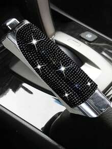 1 pieza Cubierta de freno de mano con incrustaciones de diamantes para instalación en coche, interior de coche, protector universal de freno de mano, carcasa de freno de mano, modificación de cubierta de palanca de tracción - A - Ver 16