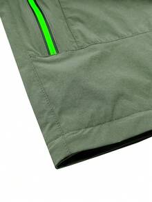 Hidkat Men's Detachable Outdoor Hiking Shorts/Pants, Zipper Elastic Waist, Multiple Zipper Pockets, Cargo Pants, Summer/Autumn - Army Green - View 6