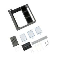 YUNRUX Estante para especias de cocina para encimera o montaje en pared, estante para especias de tres niveles - Gris - Ver 3