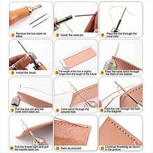 Leather Sewing Awl Kit Craft Tools Hand Sewing Machine Lock Stitcher Thread Needles Set DIY Shoemaker Canvas Repair Tool - View 5