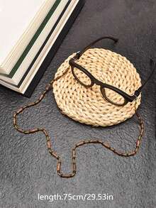1/2pcs Personalized Beaded Glasses Chain, Fashion Round Bead Glasses Lanyard, Anti-Drop Glasses Clip Hanging Chain - Multicolor - View 5