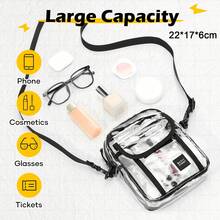 Heavy Duty Clear Backpack Stadium Approved | Waterproof See-Through PVC Clear Bag With Reinforced Shoulder Straps, Smooth Zippers And Multiple Pockets - Multicolor - View 18