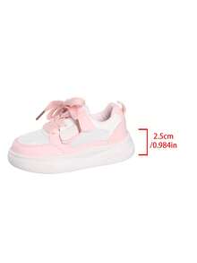 Toddler's Fashion Colorblock Sports Skate Shoes With Hook And Loop Closure - Pink - View 6