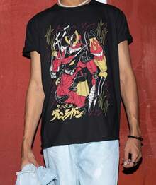 Graphic Tee Anime For Men - Sommer Tops Oversize, Art Kamen Rider Kuuga Black & Red, Design For Tokusatsu Fan​ - 黑色 - 查看 3