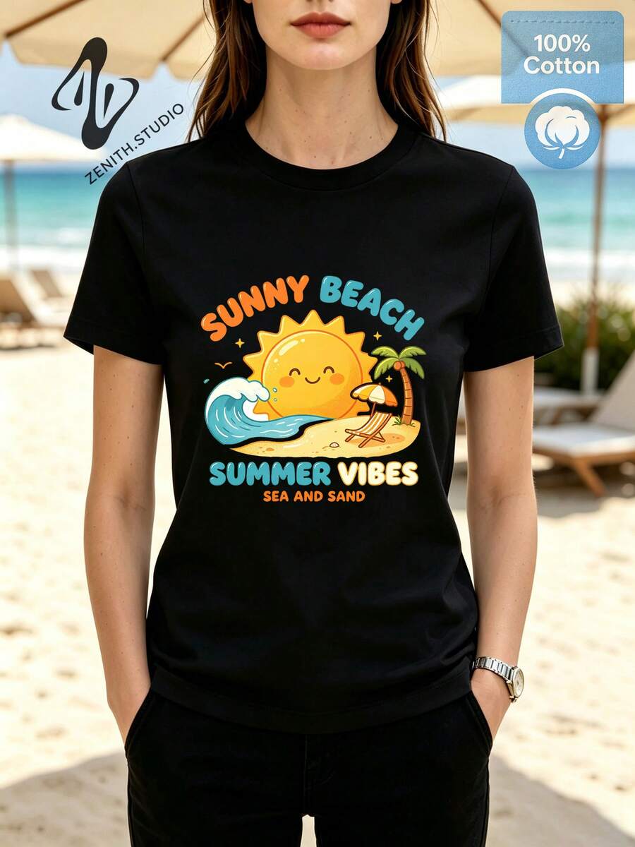 Women T-Shirts - 黑色 - 查看 1