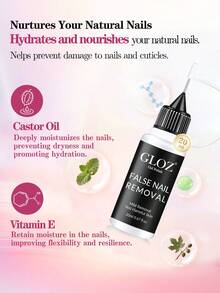 GLOZ 20ml 精準指甲油卸除液，適用於貼片美甲，多用途指甲油卸除液，溫和卸除凝膠美甲，無丙酮指甲油卸除液 - 無色 - 查看 9