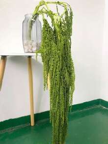 1/2/3/4/5/10pcs Artificial Hanging Amaranth Flowers, Floral Art, Hanging Floral Decor, Wedding Arch Decoration, Background Decoration - Green - View 3