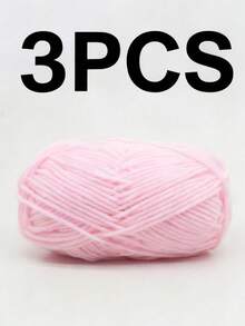 3pcs Yarn, 50g/Pc, Soft & Medium Coarse Milk Yarn - For DIY Crafts, Hand Crocheting Coasters, Dolls, Bags, Scarves, Hats, Sweaters, Slippers - Multicolor - View 11