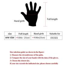 1 Pair Spring Autumn Winter Sports Outdoor Cycling Gloves, Unisex Reflective Warm Thick Fleece Touchscreen Ski Gloves, Water-Resistant Elastic - Black - View 9