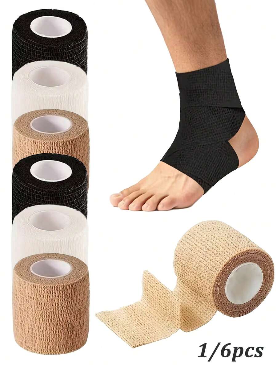 Elastic Bandage, Multi-Wear Resistant Pads, Functional Finger/Toe Protection Sleeves, Elastic Bandage, Writing Finger Protection Sleeves, Self-Adhesive Toe Protection Sleeves, Wear-Resistant Pads. Suitable For Writing, Office Work, Sports, Running, Walking. Daily Essentials. Non-Medical Product, Only For Wear Protection - Multicolor - View 1