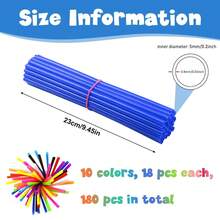 72pcs 10 Colors PVC Spoke Covers 237mm Universal Fit For 8"-21" Wheel Hubs Off-Road Motorcycle Electric Bicycle Motorcycle Mountain Bike - Multicolor - View 4