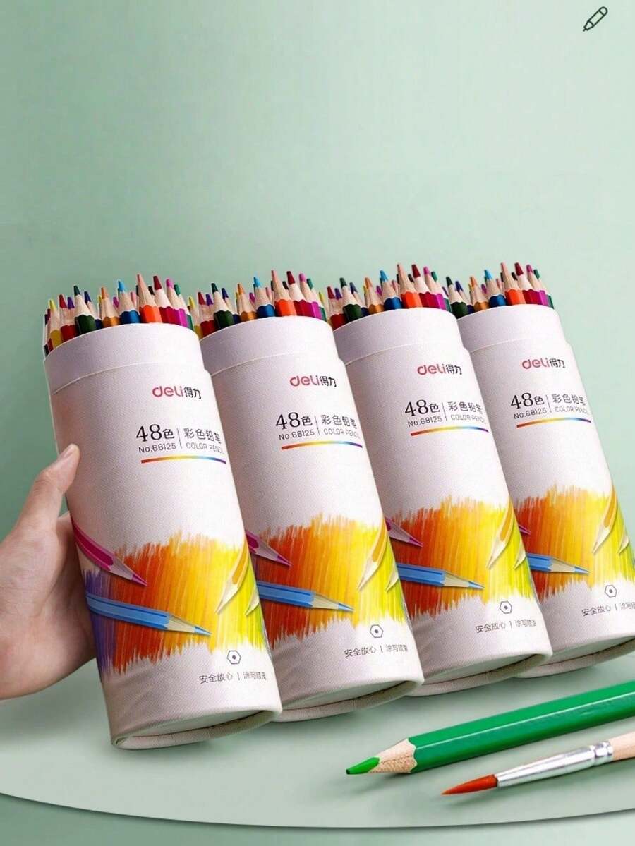 1 Set Colored Pencils, Oil-Based Colored Pencils, Art Painting Colored Pencil Set [Random Color] - A - View 1