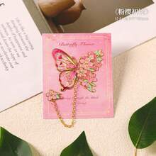 Vintage Minimalist Butterfly Metal Bookmark, Elegant Exquisite Student Reading Page Clip, Creative Reward Gift - Butterfly and Flower - View 12