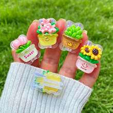 Flower Design Cable Protector, Anti-Breakage Charging Cable Protector, Compatible With IPhone 12-15/16, Type-C & Lightning Data Cable Protector, Cute Decorative Charging Cable Protector - Multicolor - View 6