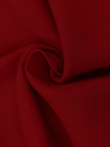1件女款時尚百搭純色口袋休閒寬腿七分褲，適合辦公與日常穿著，春夏款，紅色 - 紅色 - 查看 6