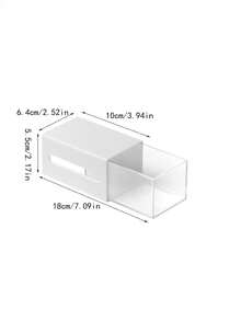 1/3pcs Wall-Mounted Storage Box, Multi-Functional Small Item Organizer, Bathroom Wall Shelf, Dorm/Office Storage Drawer - White - View 5