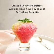 Yabano Shaved Ice Machine, Electric Ice Shaver And Snow Cone Machine With Large Capacity Storage, Portable Ice Crusher Ice Thickness Can Be Adjusted - 紅色 - 查看 6