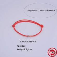 1pc 925 Silver Letter Bracelet, Couple Matching, Birthday Gift, Daily Wear, Handmade - Multicolor - View 19