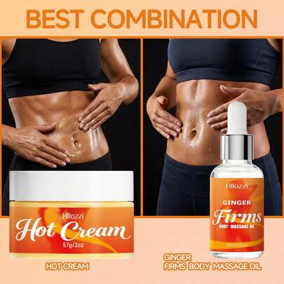 Hllozzi Heating Oil & Cream Combo – For Outdoor Sports, Fitness, Running, And Massage. Provides Lasting Warmth For All Skin Types, Enhances Firmness And Hydration. Portable For Easy On‑The‑Go Use.