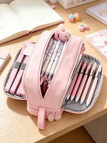 Tempat Pensil Kapasitas Besar yang Dapat Dipersonalisasi, Kantong Pensil dengan Nama yang Dapat Disesuaikan, Cocok untuk Spidol dan Penyimpanan Alat Tulis Portabel, Ideal untuk Kembali ke Sekolah, Kantor dan Perjalanan, Hadiah Ulang Tahun, Hadiah Sempurna untuk Pria/Wanita, Desain Estetis - MultiWarna - View 7