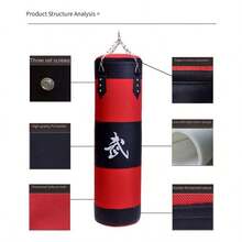 Hanging Punching Bag Set For Adults, Hollow Thickened Boxing Punching Bag, Taekwondo Martial Arts Fitness Equipment, Training Sandbag For Teenagers - Multicolor - View 3