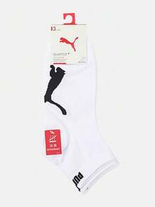 Puma 2026 Unisex Puma U Quarter White Mid-Calf Socks (3 Pairs) 94764801 - White - View 1