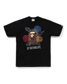 Camiseta con estampado de cabeza de mono, ropa casual de estilo hip-hop, camiseta clásica de algodón de corte holgado para hombre, estilo universitario americano. - Negro - Ver 1