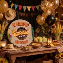 Round Panel Covers Table Panel 50x50 Festa Junina - MS-281 - 查看 1
