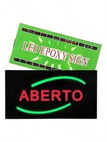 Placa Painel Letreiro Led Luminoso Aberto - Bivolt - Multicolorido - Visão 3