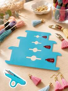 Adjustable Plastic Tassel Maker, Square Teal DIY Tool, Suitable For Craft Enthusiasts - Multicolor - View 5
