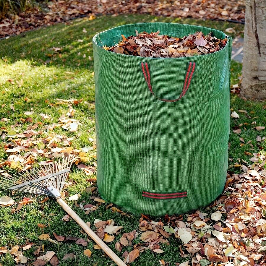 Kantong Sampah Kebun Lipat Kapasitas Besar, Kantong Pengumpul Daun PE Tebal dengan Pegangan yang Diperkuat, Mengumpulkan Daun Gugur, Sisa-sisa Rumput, Tersedia 4 Ukuran - Berbagai gaya - View 1