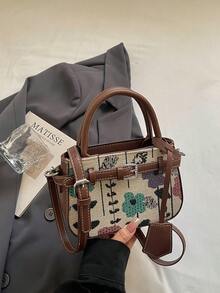 Floral Embroidered Handbag, Fresh Versatile Shoulder Crossbody Bag For Women, Suitable For Daily Commute, Travel And Date - Multicolor - View 5