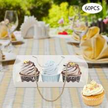 Rectangle Cupcake Box, Plastic 60 Pcs Clear Cake Box With Lids | Clear Square Plastic Cake Boxes For Cupcake Storage Or Gift Giving, Sturdy Disposable Design, Great For Parties And Bakers - Default - View 3