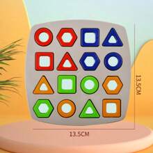 Shape Matching Battle Game, Early Education Cognitive Tabletop Game For Toddlers, Includes Puzzle Board, Geometric Blocks, Challenge Cards And Buzzer, 2-Player Competitive Interactive Game, Develops Observation And Reaction Skills, Educational Enlightenment Desktop Toy Gift For Babies - Multicolor - View 6