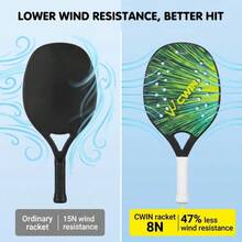 Beach Tennis Racket With Storage Bag, Lightweight Anti-Slip Handle Beach Tennis Racket, Suitable For Adult Beginners Outdoor Beach Sports Training - Multicolor - View 11