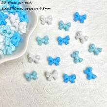 10mm Acrylic Macaron Color Small Bow DIY Mobile Phone Chain Hair Accessories With Separated Beads Accessories Material Loose Beads - Multicolor - View 19
