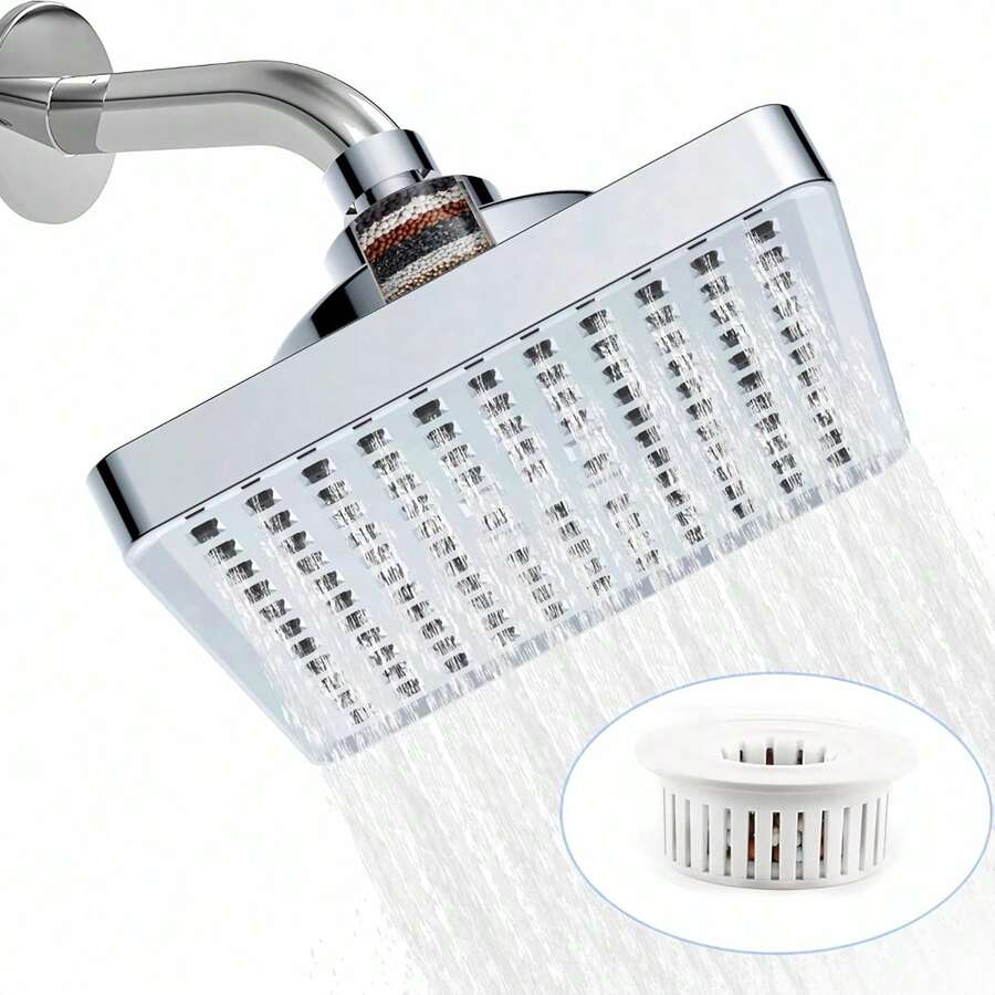 Detachable Pressurized Filter Shower Head, Multi-Function Filter Shower Head, Suitable For European And American Bathroom Shower Systems - A - View 1