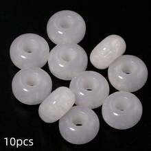 10pcs High Quality 14mm Gilded Multi-Color Flat Round Large Hole Beads, Exquisite Loose Spacing Beads, Suitable For Jewelry, Jewelry Making Bracelets, Necklaces, Earrings, Keychains, Phone Chains, DIY Handicrafts Enthusiasts - Gilded Solid Color - View 21