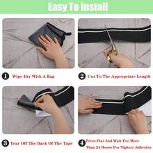 Anti-Slip Grip Tread Tape, Luminous Striped, Outdoor Waterproof Non-Slip Pre-Cut Tape With Roller, High Grip Frosted Anti-Slip, Suitable For Stair Treads - A - View 9
